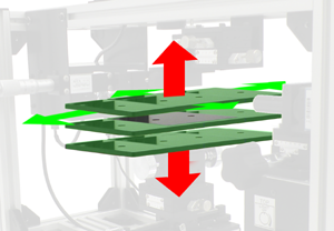 XYZに移動することで、ステージ中央付近の測定位置を調整することができます。