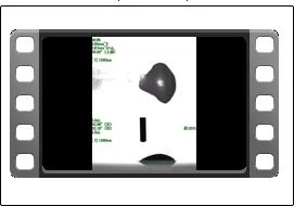 接触角（ぬれやすい場合）