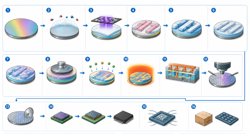 半導体製造工程のイメージ