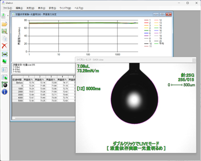 i2win.nの界面張力測定フォーム